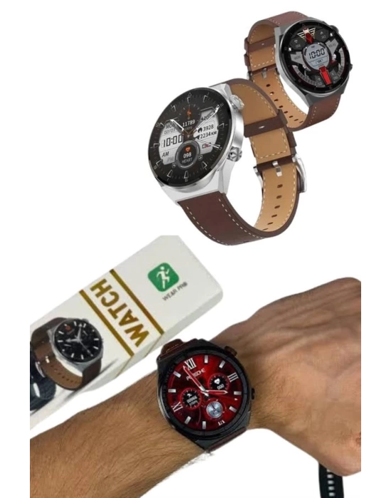 Akıllı Saat Çelik Kordon Çağrı Cevaplama Amoled Ekran Titreşimli Uyku ve Sağlık Takibi