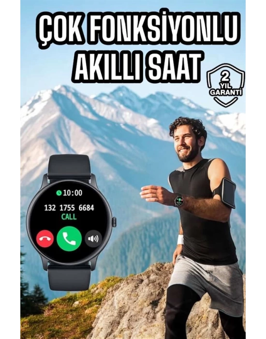 Akıllı Saat Çok Fonksiyonlu Sesli Görüşme NFC Uyumlu Amoled Ekran