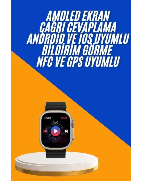 Akıllı Saat Çok Fonksiyonlu Unısex Sosyal Medya Girişli Bluetooth Bağlantılı
