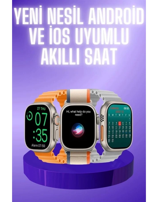 Akıllı Saat Çok Fonksiyonlu Unısex Sosyal Medya Girişli Bluetooth Bağlantılı