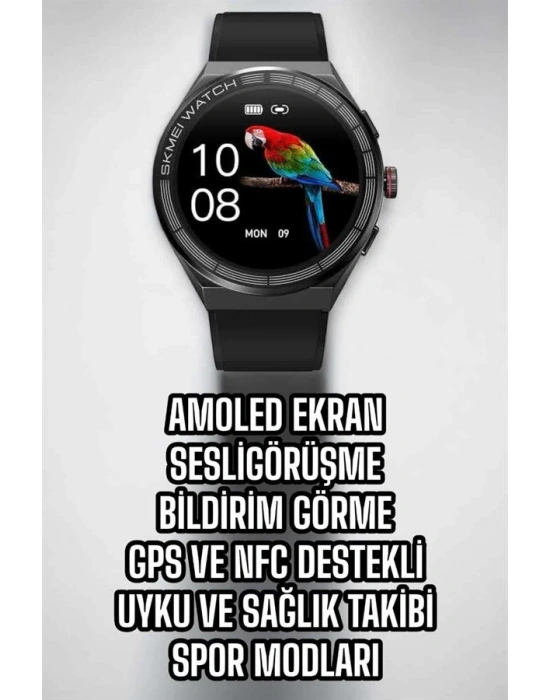 Akıllı Saat Dokunmatik Ekran Sesli Görüşme ve Bildirim Görme Sağlık Takibi
