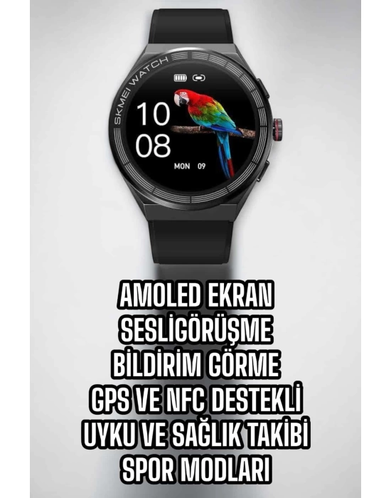 Akıllı Saat Dokunmatik Ekran Sesli Görüşme ve Bildirim Görme Sağlık Takibi