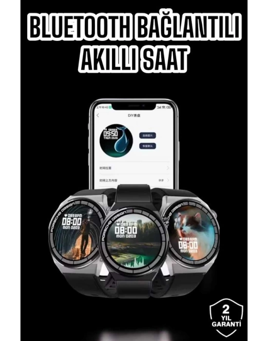 Akıllı Saat GPS VE NFC Özelliği Sesli Görüşme Dokunmstik Ekran