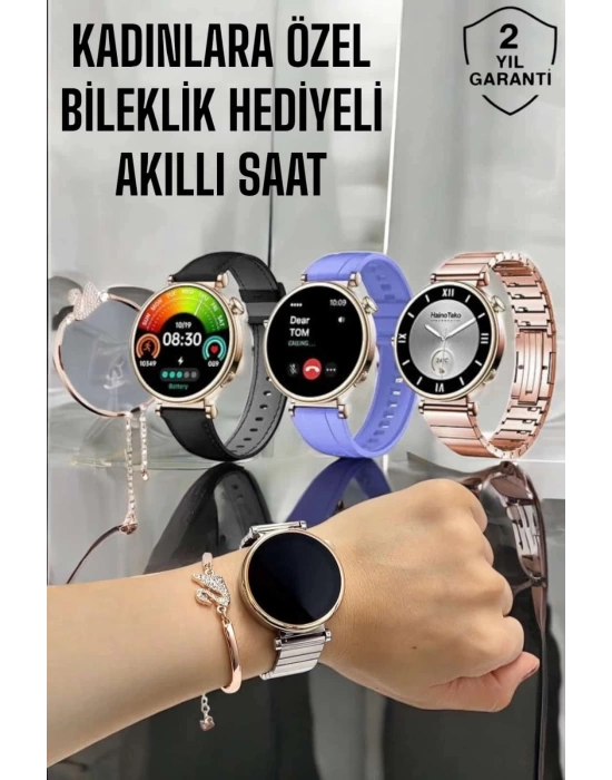 Akıllı Saat Kadınlara Özel Arama Cevaplayan Bluetooth Bağlantılı