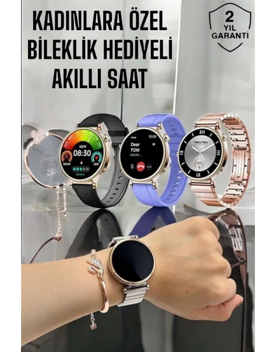 Akıllı Saat Kadınlara Özel Arama Cevaplayan Bluetooth Bağlantılı