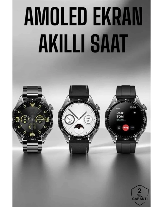 Akıllı Saat Metal Kordonlu GPS ve NFC Uyumlu Arama Cevaplayan