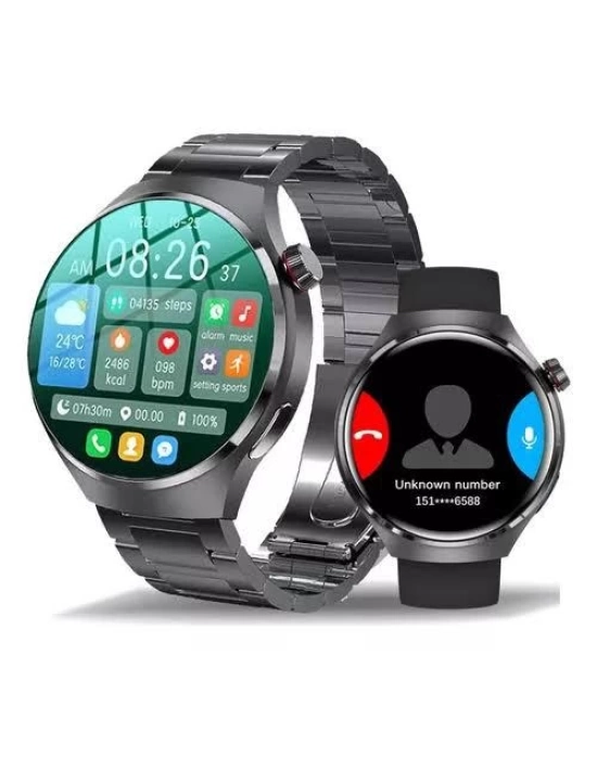 Akıllı Saat Metal Kordonlu GPS ve NFC Uyumlu Arama Cevaplayan