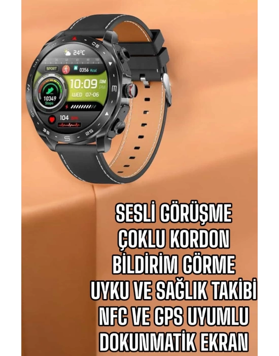 Akıllı Saat Nabız Ölçer Uyku Takibi Sesli Görüşme Bildirim Görme