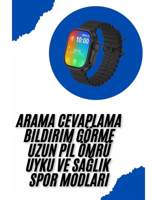 Akıllı Saat Sağlık Takibi Kalp Atışı Adımsayar Ultra Yeni Nesil nefes Egzersizi