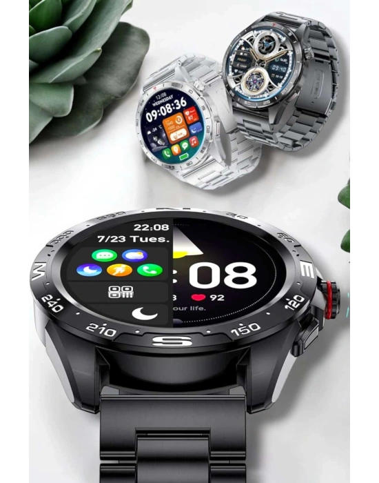 Akıllı Saat Sağlık ve Fitness Takibi Bluetooth Bağlantılı Dokunmatik Ekran