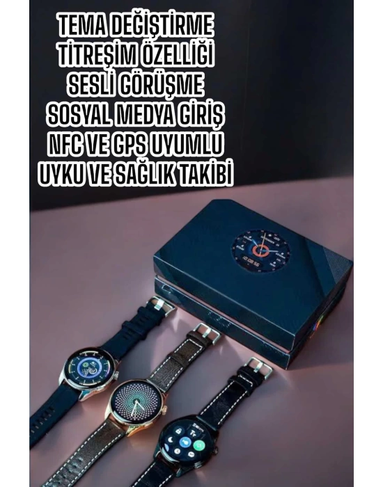 Akıllı Saat Sesli Görüşme NFC ve GPS Uyumlu Bluetooth Bağlantılı