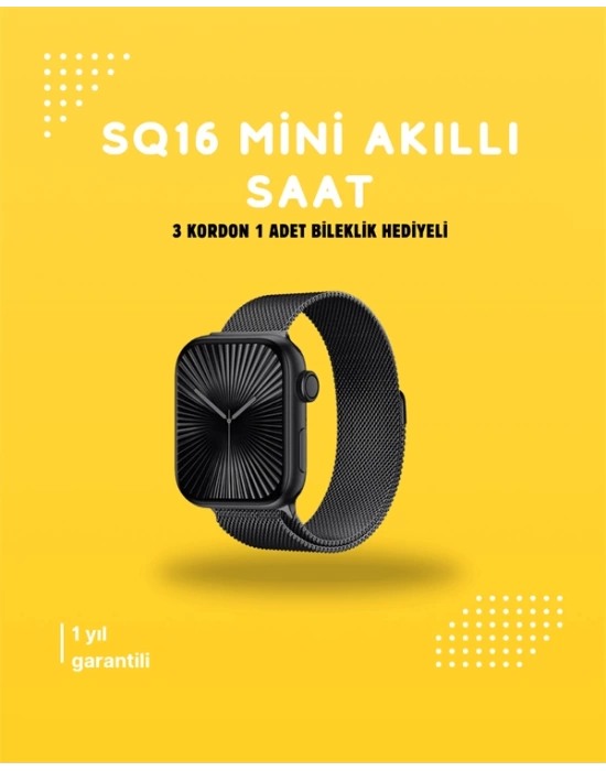 Akıllı Saat SQ-16 Mini Series 10 | Unisex Tasarım, Sağlık ve Spor Takibi