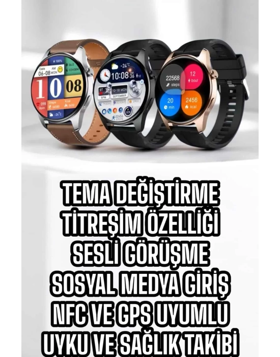 Akıllı Saat Tema Değiştirme Titreşimli Bluetooth Bağlantılı NFC Ve GPS Uyumlu