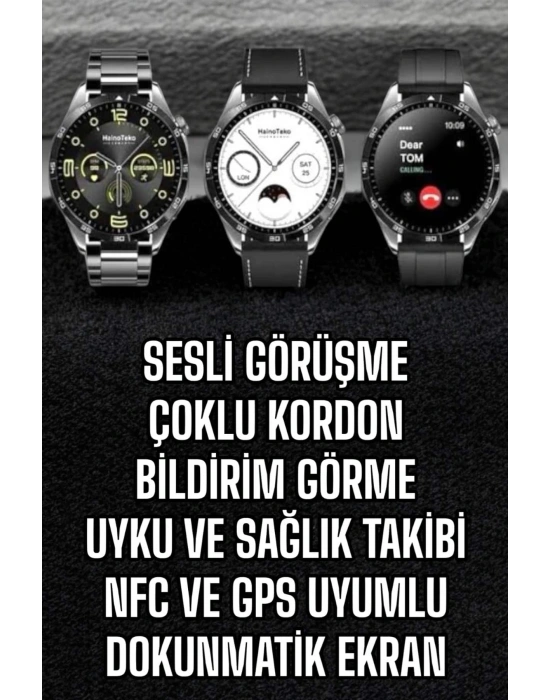 Akıllı Saat Titreşimli Amoled Ekran Uyku ve Sağlık Takibi Sesli Görüşme