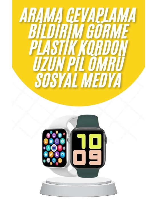 Akıllı Saat Uyku ve Sağlık Takibi Arama Cevaplama 44 MM Amoled Ekran