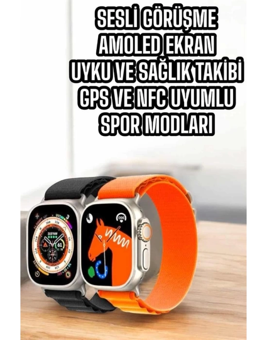 Akıllı Saat Uyku ve Spor Takibi Yeni Nesil Bluetooth Bağlantılı Amoled Ekran