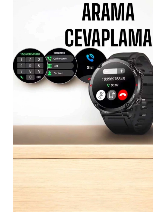Akıllı Saat Yeni Nesil Bluetooth Bağlantılı Uyku ve Sağlık Takibi NFC ve GPS