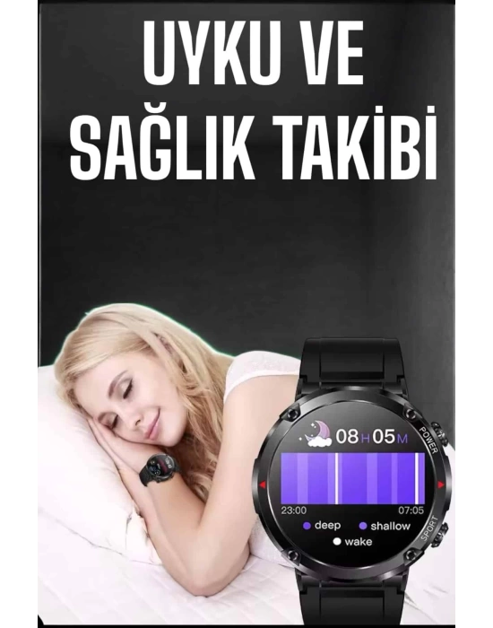 Akıllı Saat Yeni Nesil Bluetooth Bağlantılı Uyku ve Sağlık Takibi NFC ve GPS