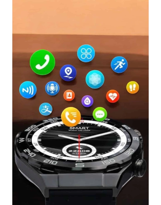 Akıllı Saat Yeni Nesil Bluetooth Bağlantılı Uyku ve Sağlık Takibi NFC ve GPS