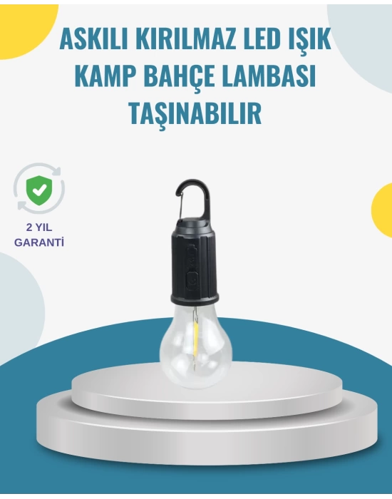 Akıllı Sensörlü USB Şarjlı Kamp Lambası