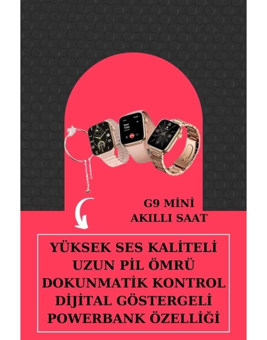 Aksesuar Hediyeli Akıllı Saat ve Dijital Göstergeli Powerbankli Bluetooth Kulaklık