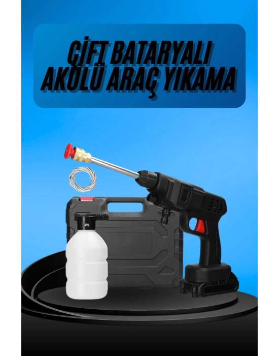 Akülü Oto Araç Yıkama Yüksek Basınçlı Araba Yıkama Makinesi Şarjlı