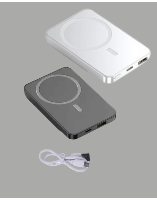 Alüminyum Alaşımlı, 20W PD Hızlı Şarj ve Manyetik Kablosuz Powerbank
