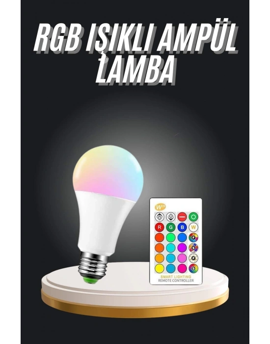 Ambiyans Aydınlatma RGB Led Lamba Kumandalı Renk Değiştirebilen