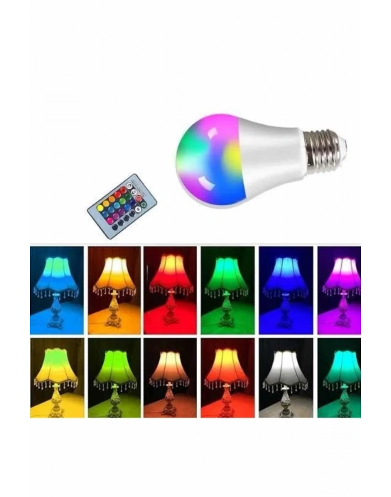 Ambiyans Aydınlatma RGB Led Lamba Kumandalı Renk Değiştirebilen