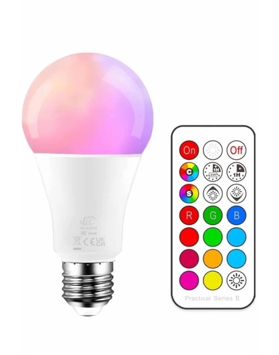 Ambiyans Aydınlatma RGB Led Lamba Kumandalı Renk Değiştirebilen