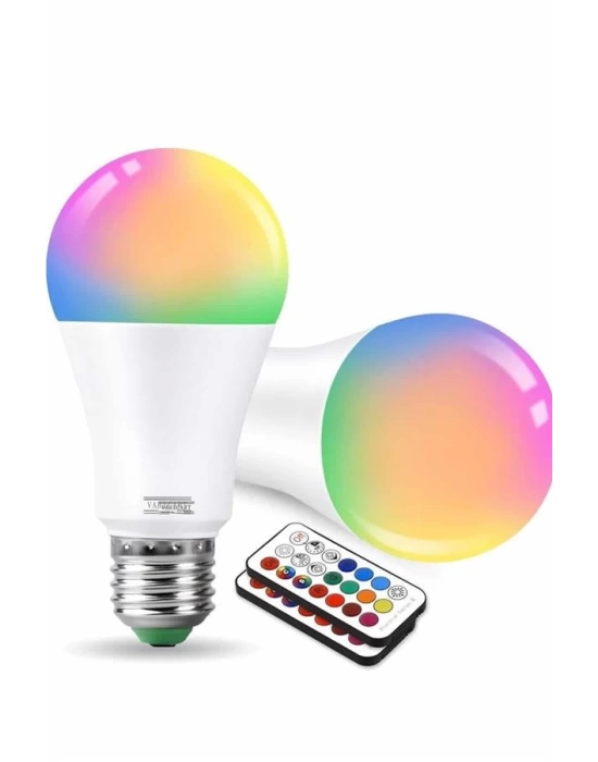 Ambiyans Aydınlatma RGB Led Lamba Kumandalı Renk Değiştirebilen