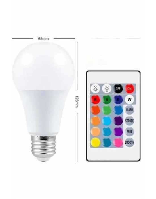 Ambiyans Aydınlatma RGB Led Lamba Kumandalı Renk Değiştirebilen