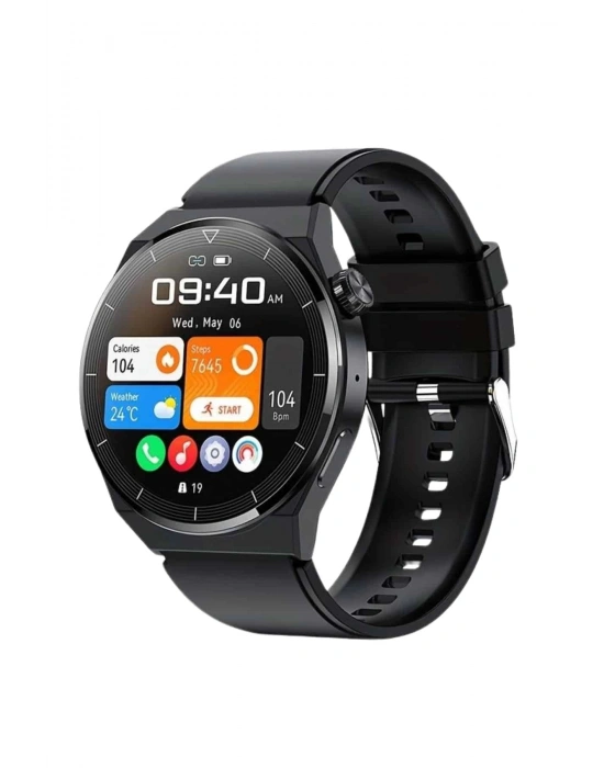 Amoled Ekran Metal Deri Silikon Kordonlu Uyku ve Sağlık Takibi