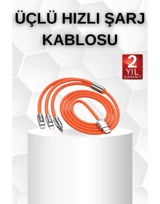 Android ve İOS Uyumlu 180 Derece Type-c Şarj Kablosu