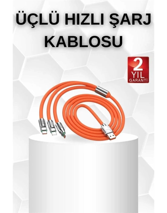 Android ve İOS Uyumlu 180 Derece Type-c Şarj Kablosu