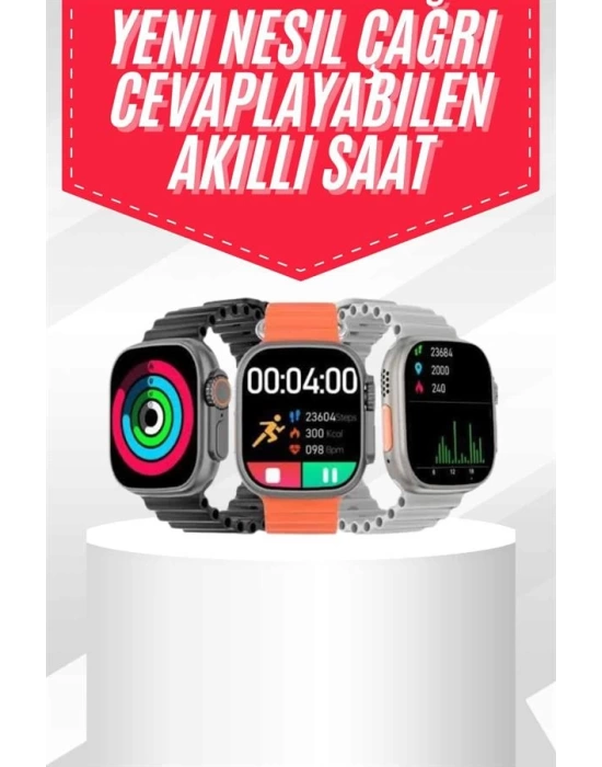 Android ve İOS Uyumlu Uyku ve Sağlık Takibi Yapabilen 3 Kordonlu Akıllı Saat