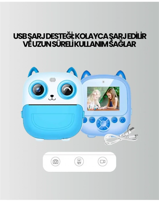 Anında Yazdıran Kamera – Çocuklara Uygun, Hafif ve Renkli