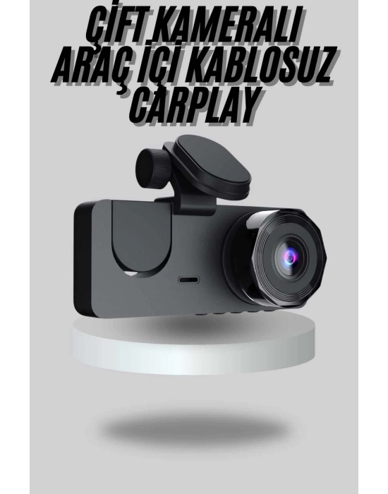 Araç İçi Dikiz Kamerası Sürüş Kaydedici 3 Lensli DVR Kamera