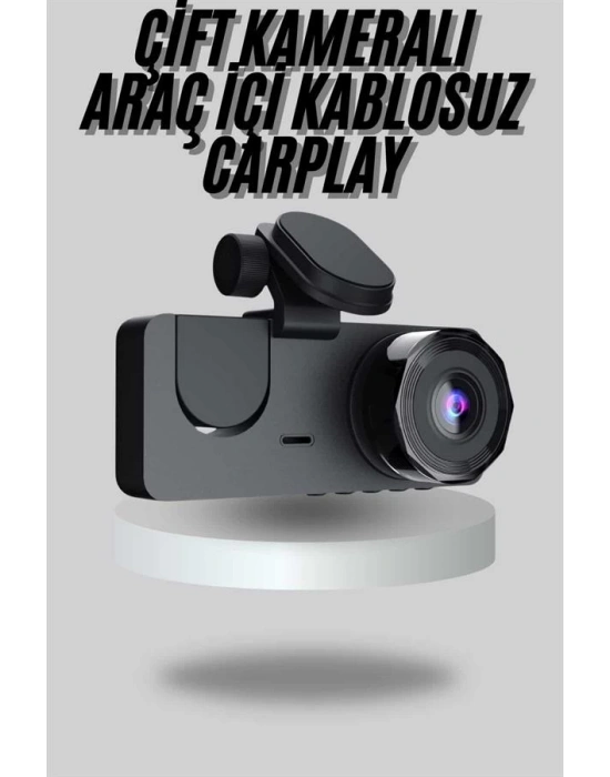 Araç İçi Dikiz Kamerası Sürüş Kaydedici 3 Lensli DVR Kamera