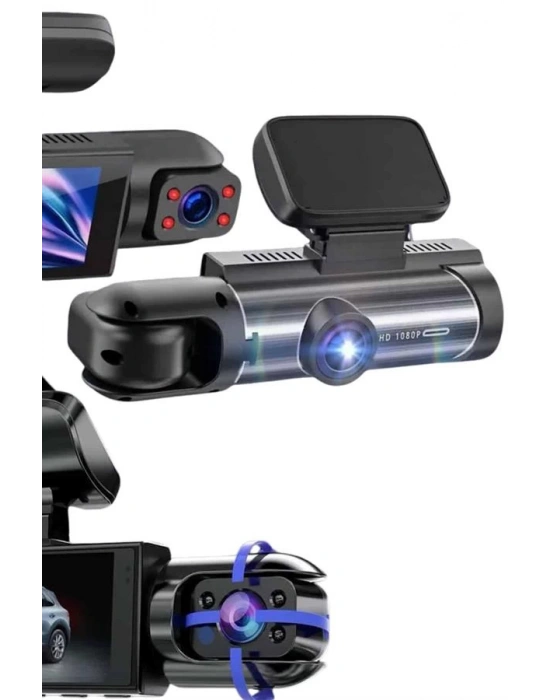 Araç İçi Full Hd Kamera Ön ve Arka Kameralı Ekranlı Araç Kamerası