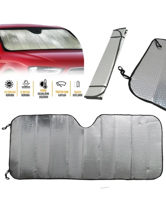 Araç Ön Cam Güneşlik UV ve Isı Koruma Katlanabilir Toyota Corolla Skoda Superb Dacia Duster Ford Focus