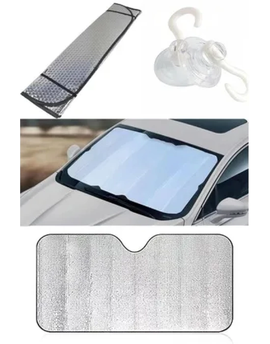 Araç Ön Cam Güneşlik UV ve Isı Koruma Katlanabilir Toyota Corolla Skoda Superb Dacia Duster Ford Focus