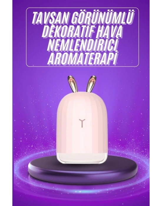 Aromaterapi Hava Nemlendirici Dekoratif USB Şarjlı Tavşan Nemlendirici
