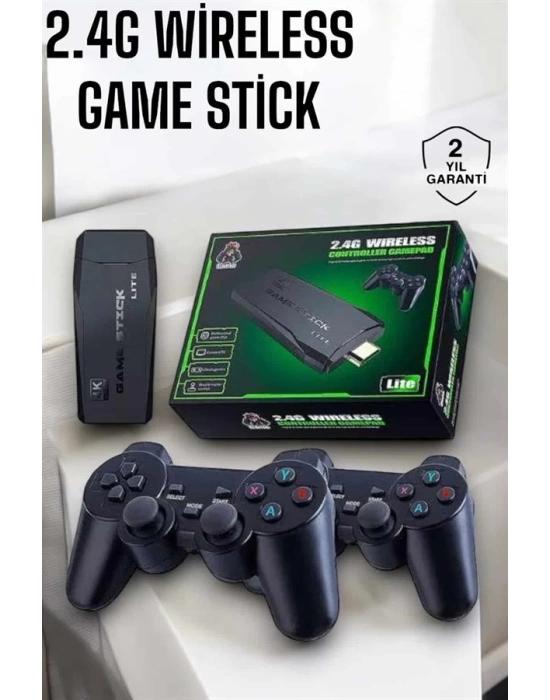 Atari Oyun Konsolu 2000 Oyunlu Game Stick 2.4G Wireless
