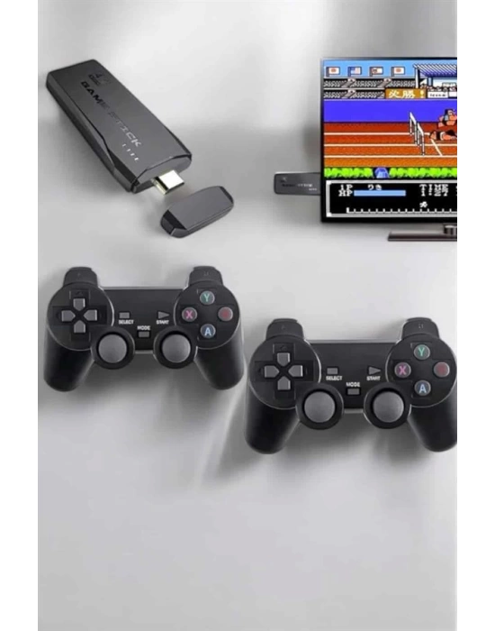 Atari Oyun Konsolu 2000 Oyunlu Game Stick 2.4G Wireless