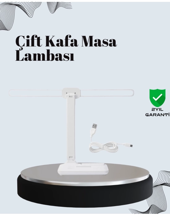 Ayarlanabilir Açıya Sahip Masa Lambası | Kademeli Işık Seviyesi, Modern ve Kompakt Tasarım