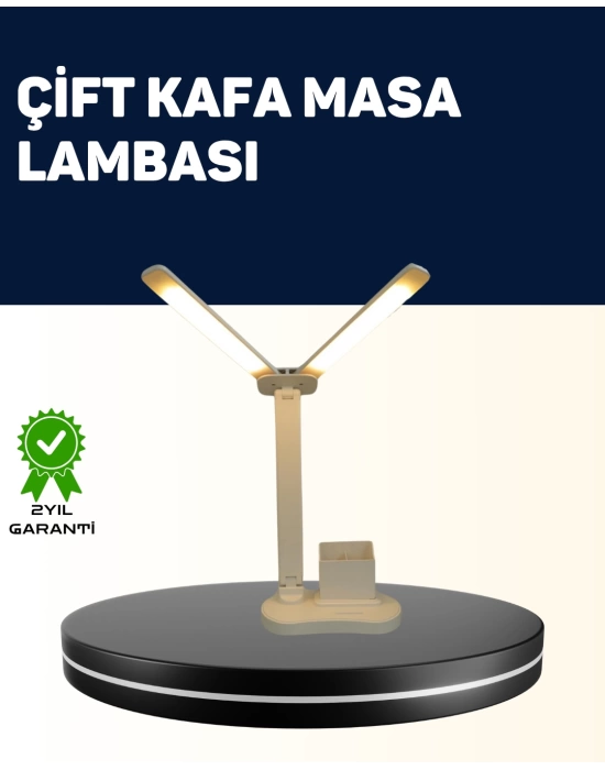 Ayarlanabilir Kısılabilir LED Masa Lambası | Entegre Kalemlik ve Telefon Tutucu Özellikli