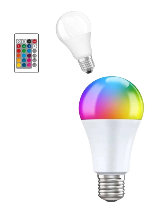 Ayarlanabilir Parlaklık RGB Led Ampul Beyaz Lamba Ve Renkli Ampul