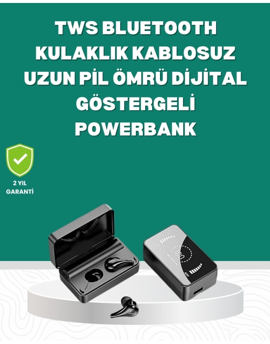 Ayna Tasarımlı Şarj Kutulu Bluetooth 5.1 Kulaklık