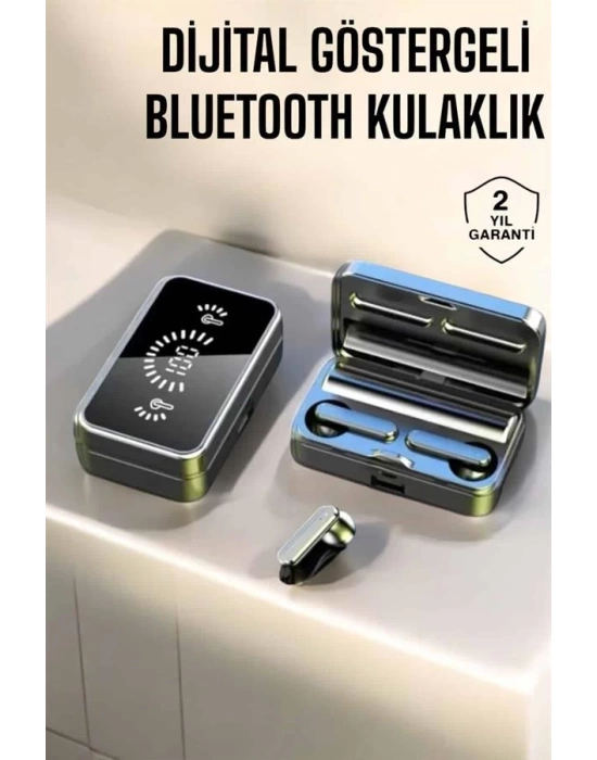 Aynalı Bluetooth Kulaklık Telefon Standlı Dijital Göstergeli